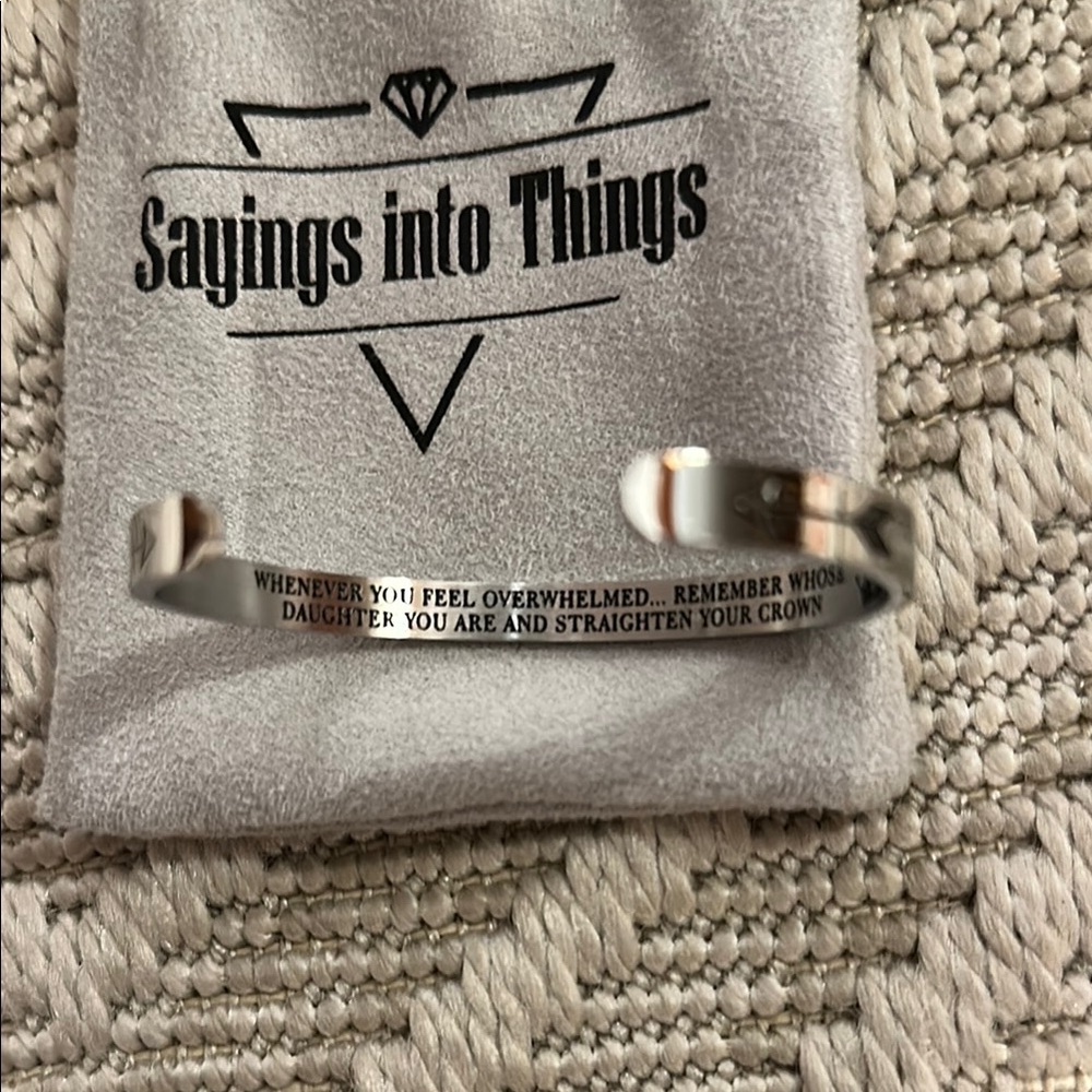 Silver Bracelet with Quote inside *NWOT